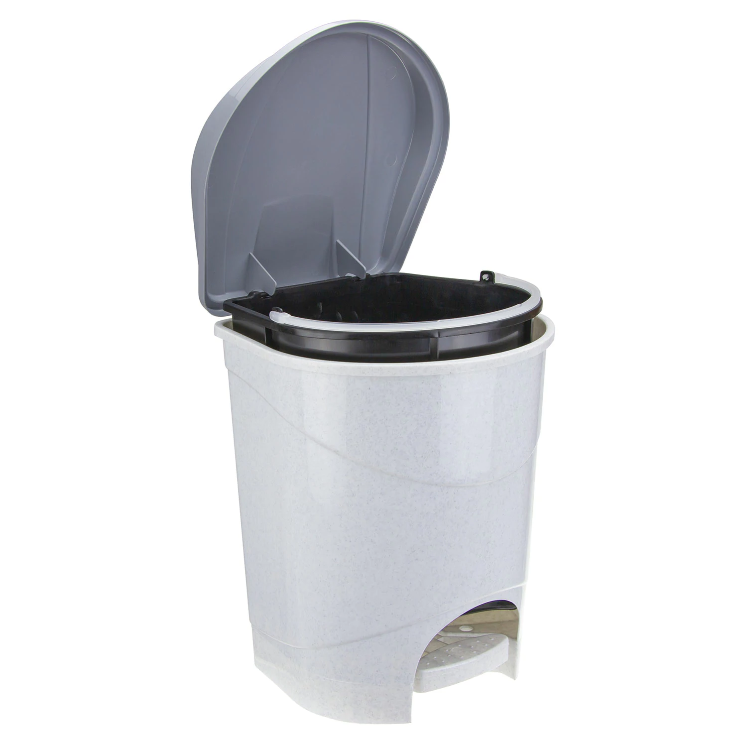 Серое ведро-контейнер IDEA с крышкой и педалью, 11 л